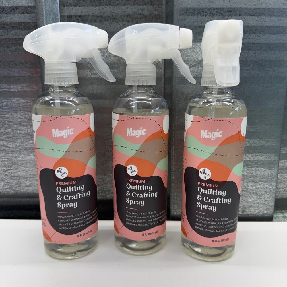 Magic Premium Quilting & Crafting Spray for Cutting Creasing & Sewing lot of 3
